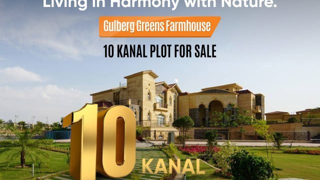 Gulberg Greens 10 Kanal farmhouse plot for sale