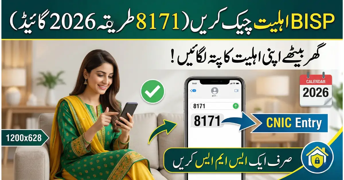 How to Check BISP Eligibility from Home (8171 Method – 2026 Guide)