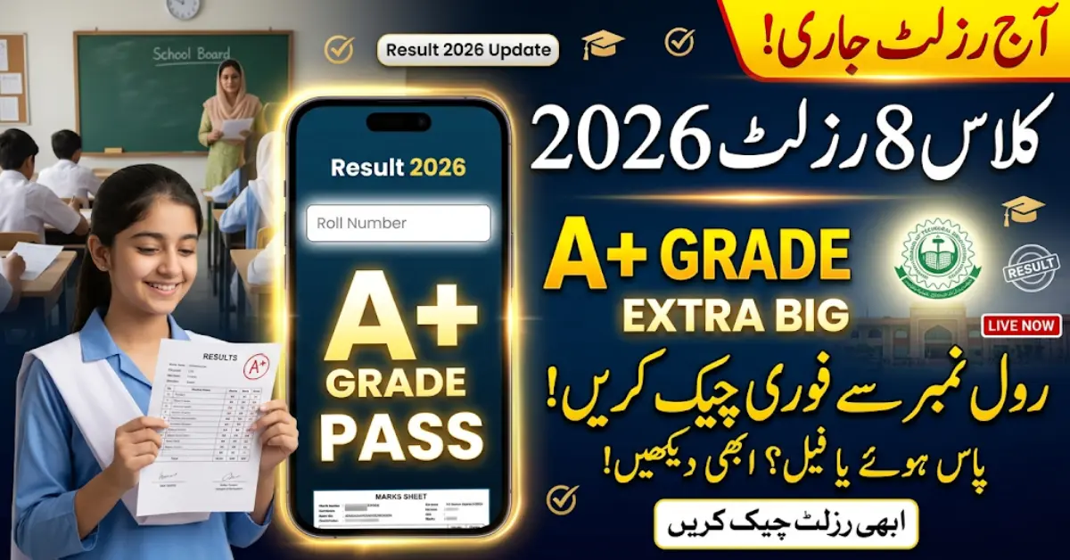 Punjab Board Class 8 Result 2026 – Check Online by Roll Number