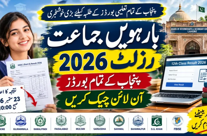 12th Class Result 2026 Punjab Boards – Check by Roll Number & Gazette